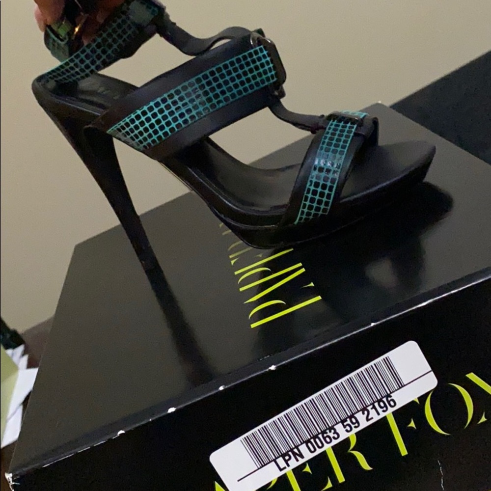 Brand new black and blue heels